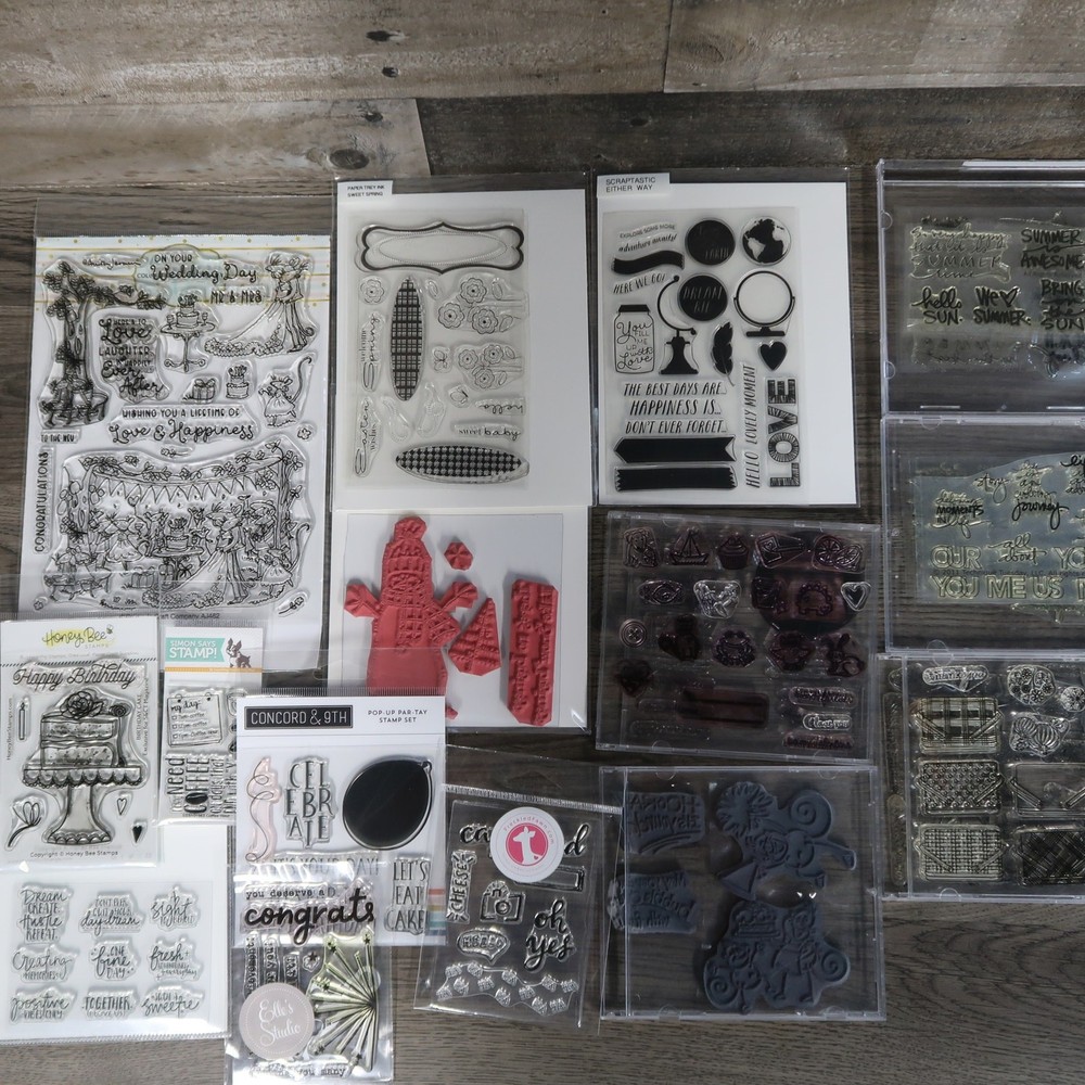 Stamp Lot Clear And Solid Stamps