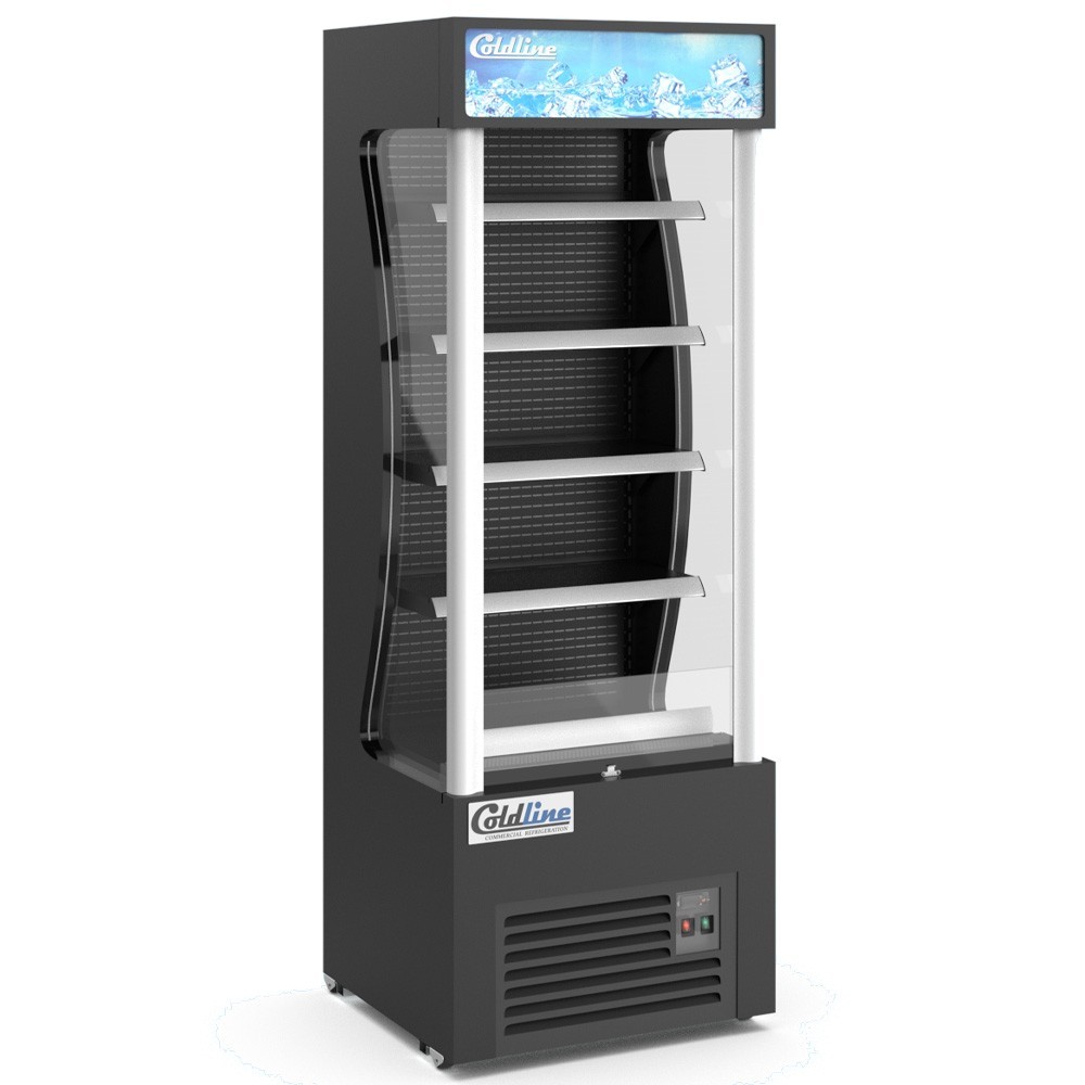 28" Black Open Air Refrigerated Display Merchandiser