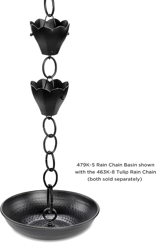 11" Aluminum Rain Chain Basin - by