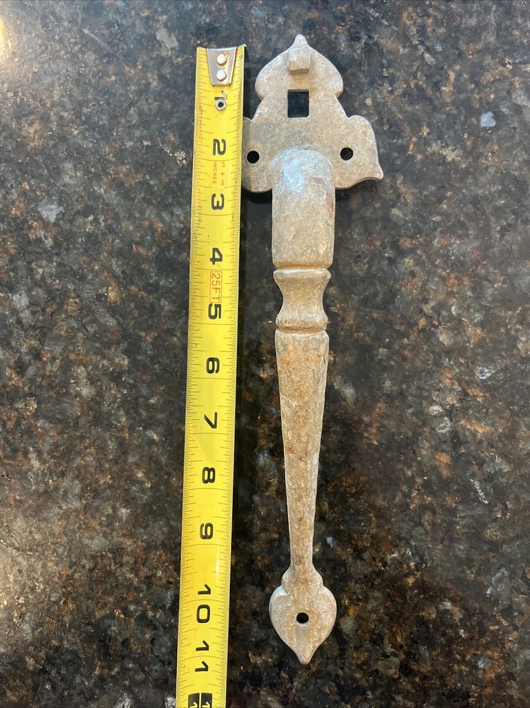 Antique Door Pull Brass Art Deco Victorian Marked 1650