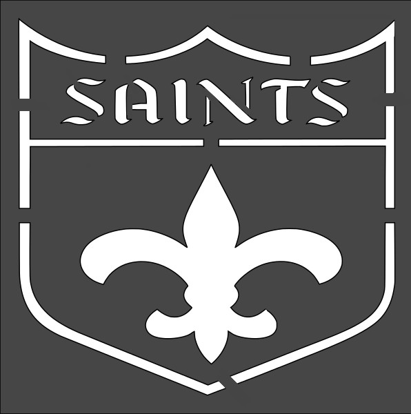 10"x10" Clear Plastic Stencil - Saints (SY47)