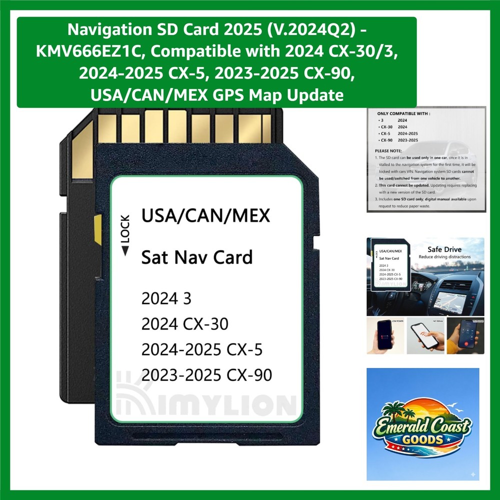 Compatible 2025 Mazda Navigation Card - Easy Installation & Reliable GPS Access
