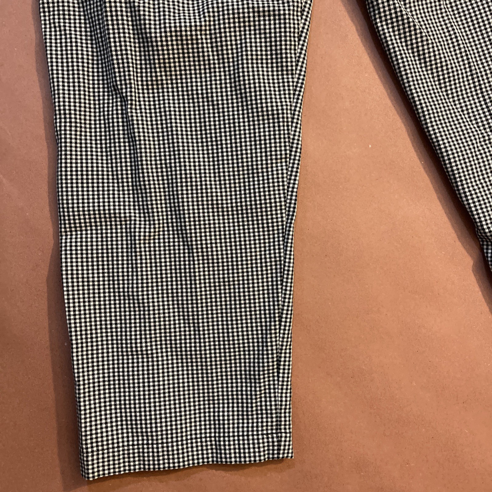 CHEF WORKS BLACK & WHITE CHECKERED DRAWSTRING PANTS SIZE SMALL