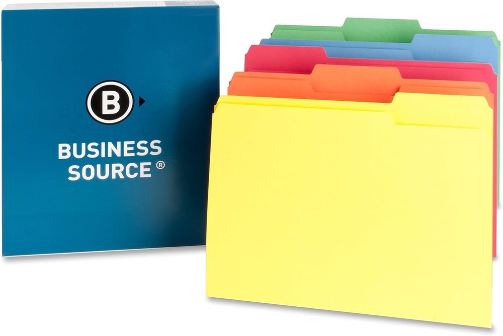 Business Source 65780 Top Tab File Folder Letter