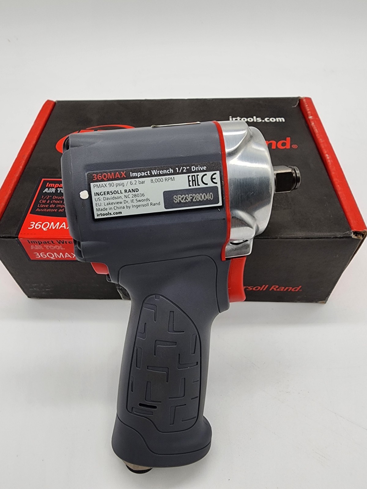 Ingersoll Rand 36QMAX 1/2" Stubby Air Impact Wrench Quiet 640 ft-lb Pneumatic