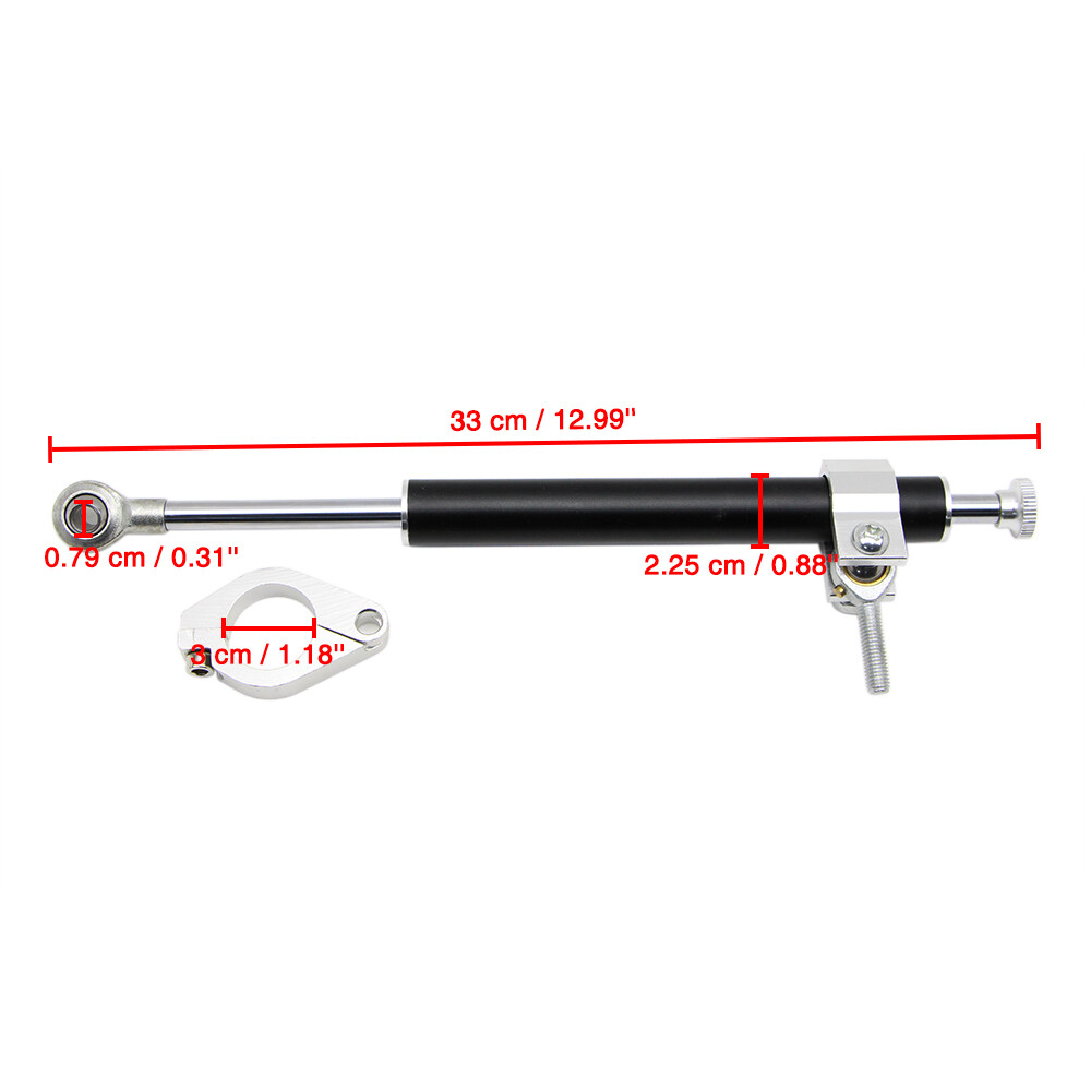 For Universal 330mm Steering Damper Stabilizer Linear Motorcycles Accessories
