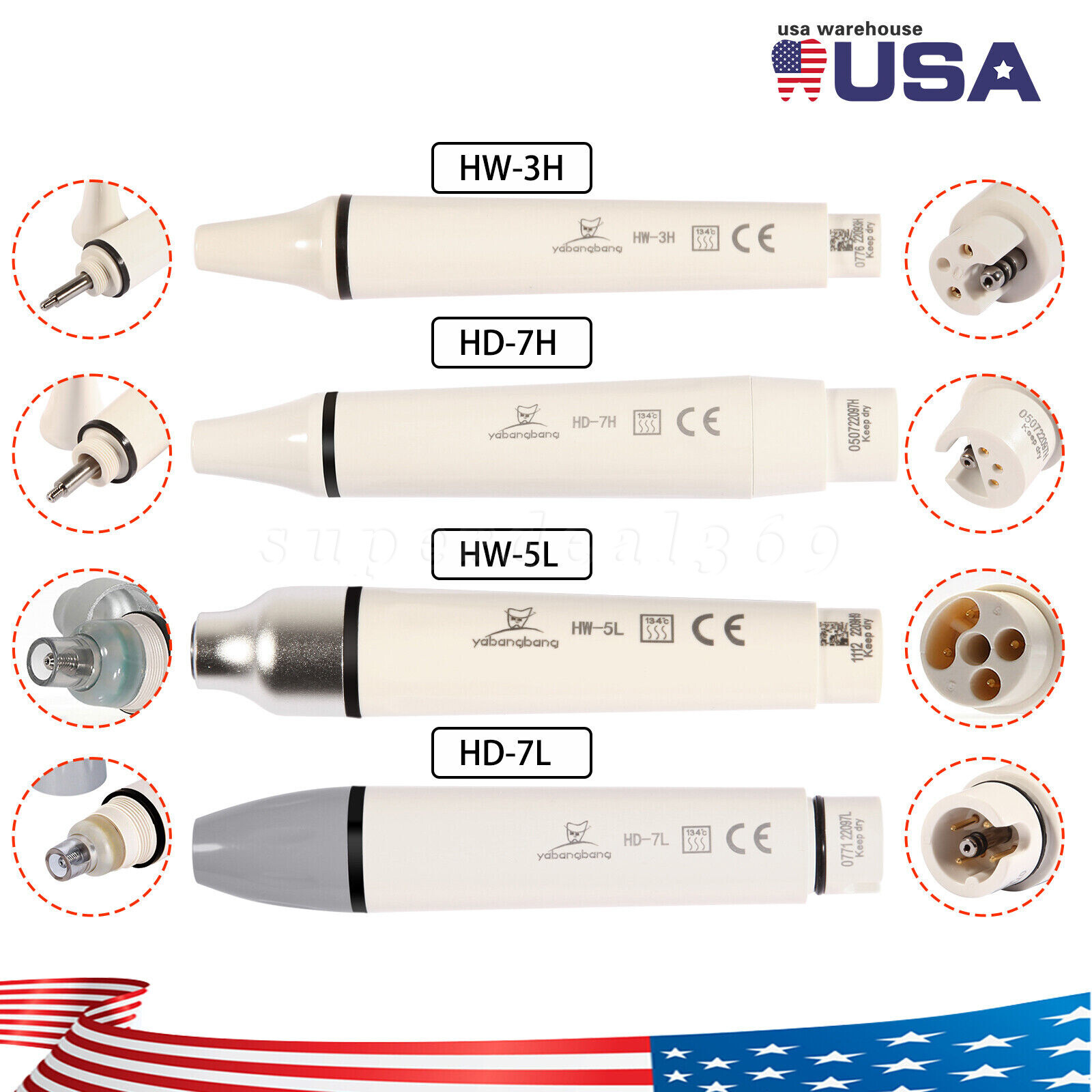 Ultrasonic Piezo Dental Scaler Handpiece LED for EMS WOODPECKER / DTE SATELEC ns