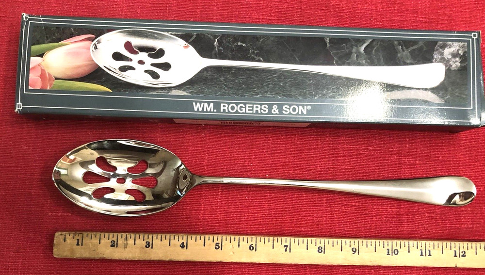 Wm. Rogers & Son Silverplated Pierced Stuffing Spoon