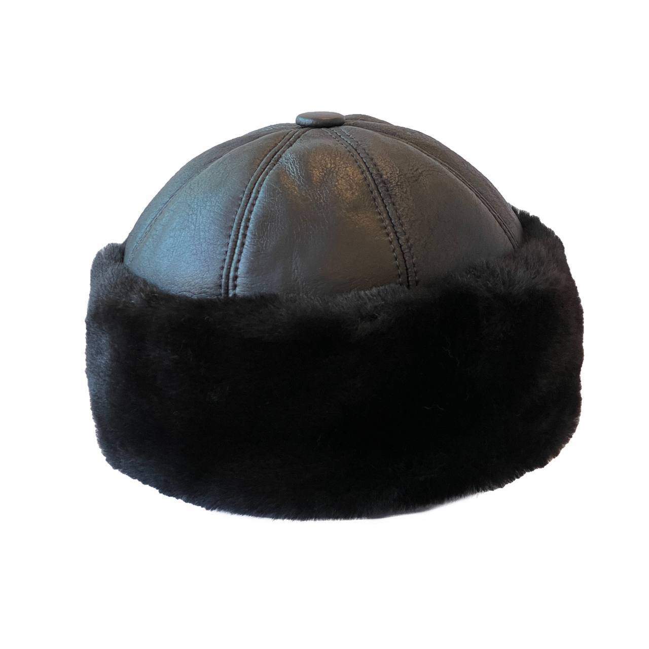 Real Shearling Sheepskin Winter Hat | Fur Beanie Leather Skull Hat