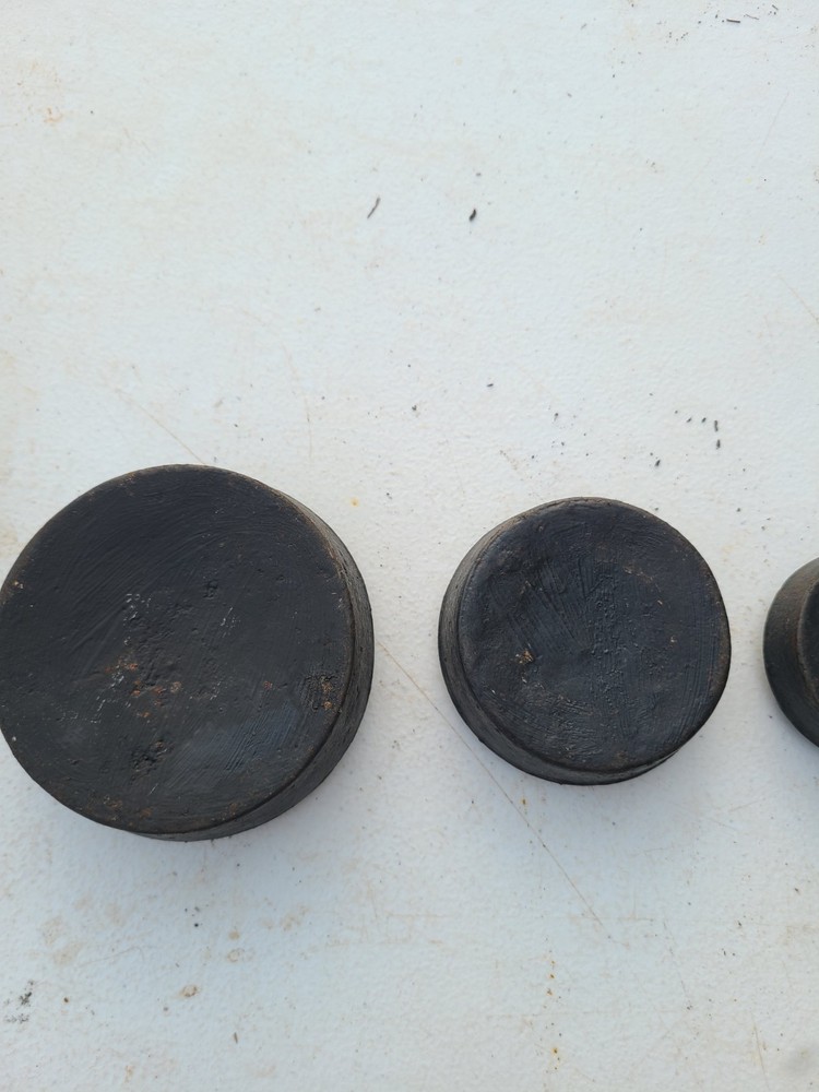 Antique Cast Iron Stackable 6 Piece Weight Set Bakery General store Mercantile