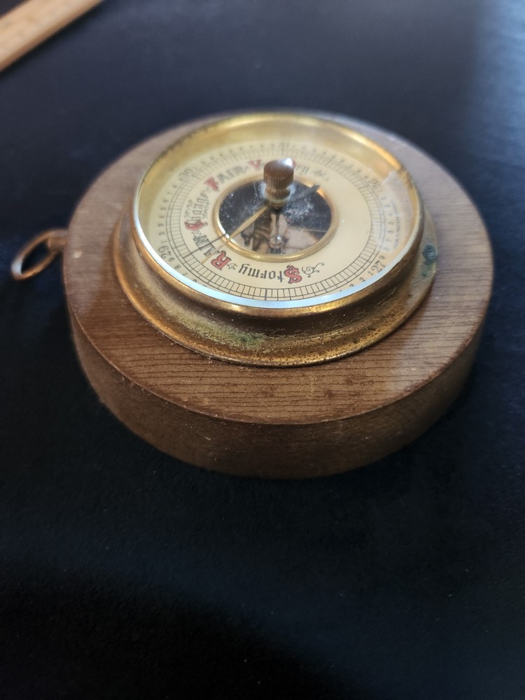 Vintage German Aneroid Barometer Round Wall Mount Untested