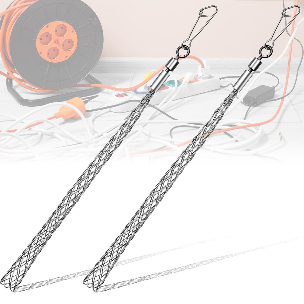 2 Pack 3/4 Inch Wire Pulling Grip Mesh Cable Pulls Cable Pulling Grip Sock