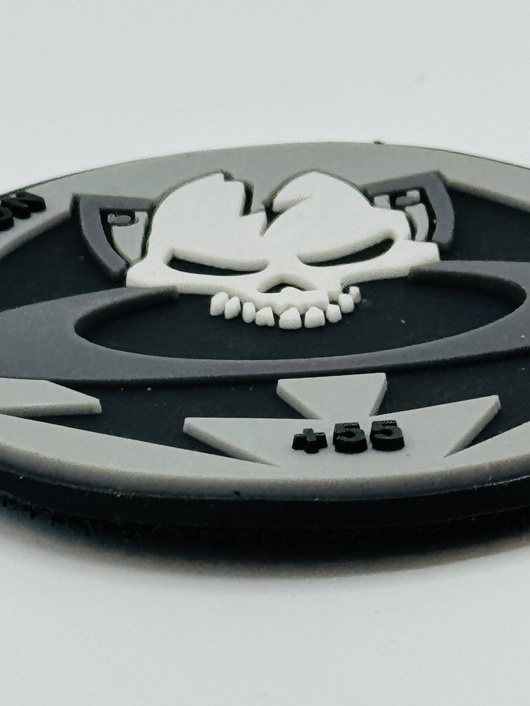 OAKLEY SKULL ROUND PATCH COIN TOKEN RUBBERIZED PATCH ELLIPSE ICON LOGO MILITARY