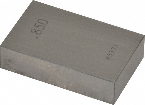 0.85" Rectangular Steel Gage Block Accuracy Grade AS-1, Includes NIST Traceab...
