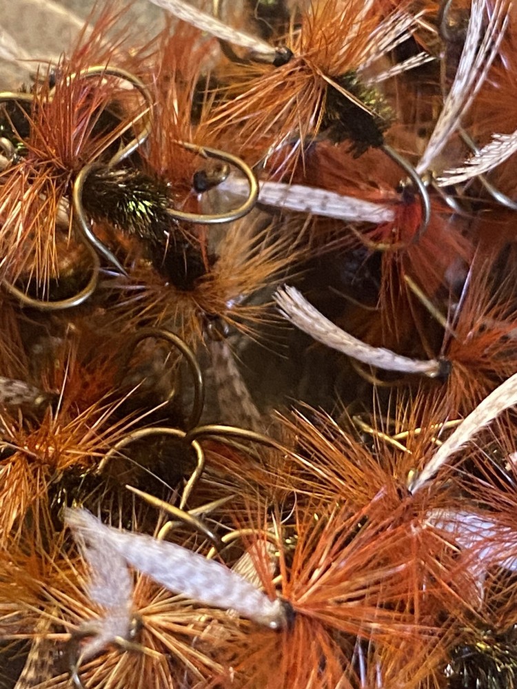 6 x John Storey Dry Fly #12.
