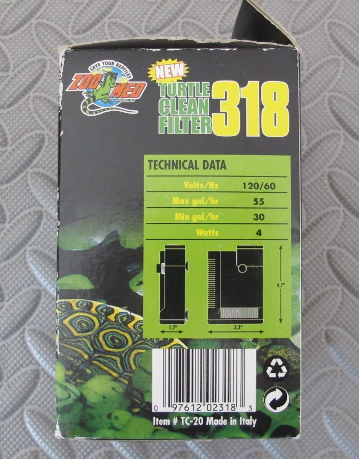 Zoo Med Turtle Clean 318 Submersible Filter