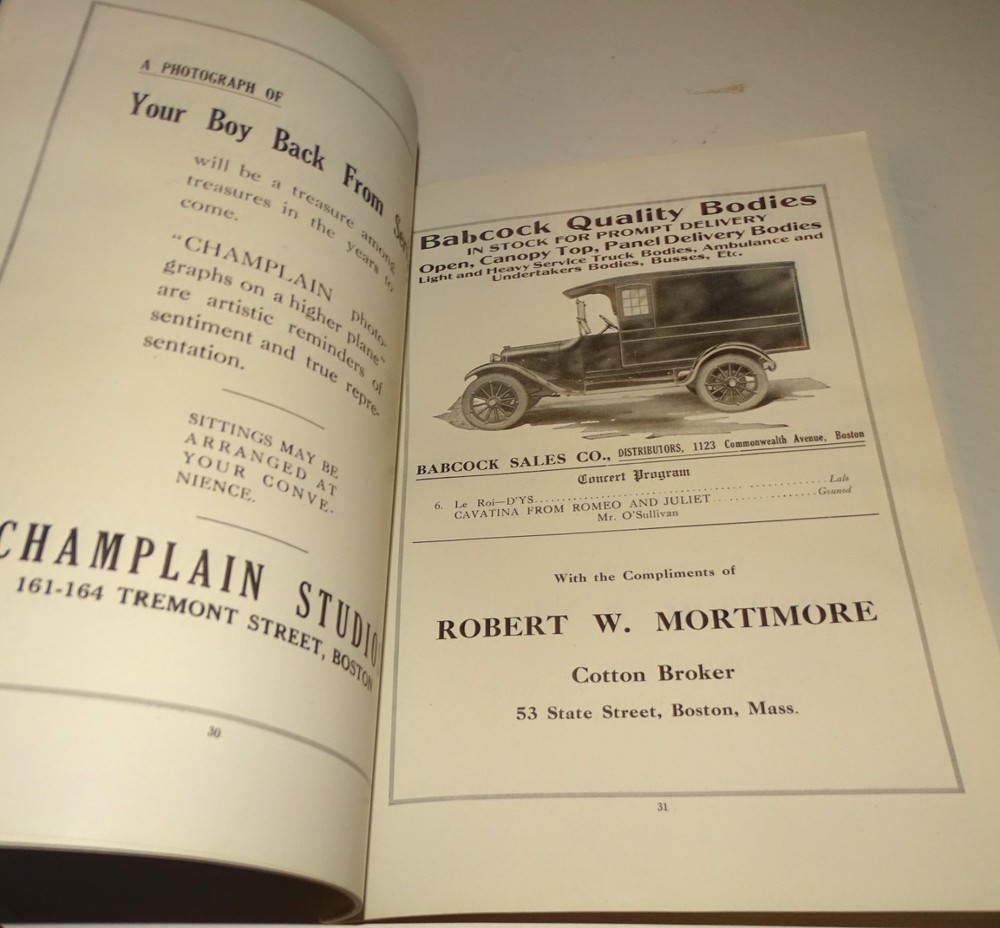 Camp Devens Postcards, 1917 Germany Blunders Book, 1919 John O'Sullivan Program