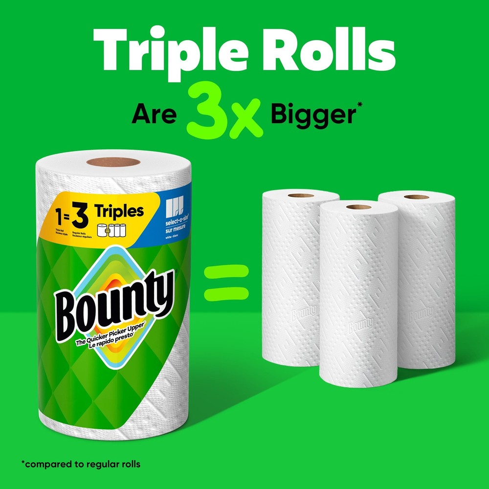 Select-A-Size Towels, White, 8 Triple Rolls = 24 Regular Roll