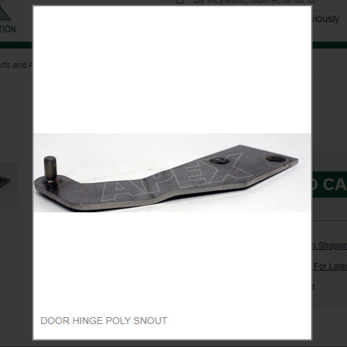 DOOR HINGE POLY SNOUT # 1011457-26