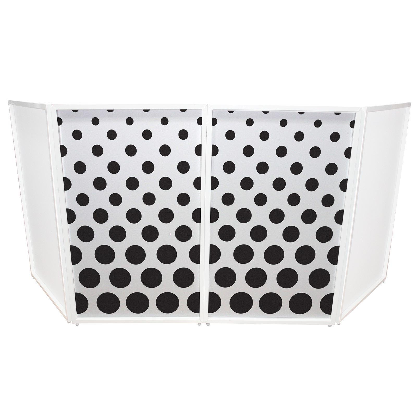 ProX XF-SDOTSX2 Polka Dots Black on White Party DJ Facade Scrims Pair