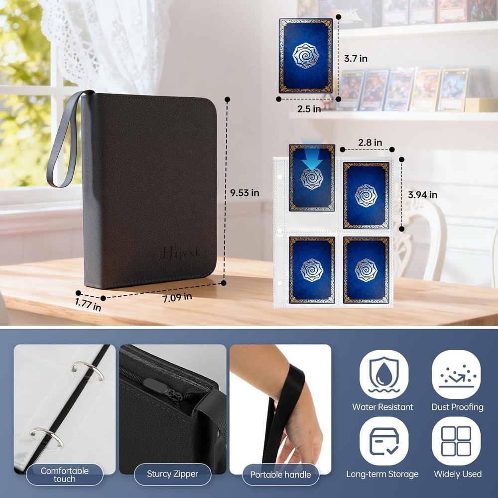 Top Loader Binder 4 Pocket for 144 Toploaders, Side Loading Toploader...