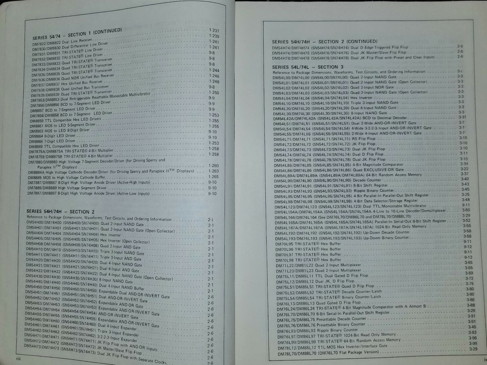 USED 1974 National Digital Integrated Circuits Databook
