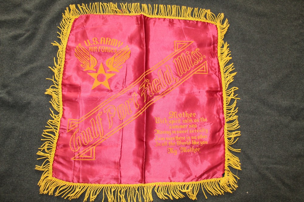 Original WW2 U.S. Army Air Forces Gulf Port Field Miss. "Mother" Pillow Cover
