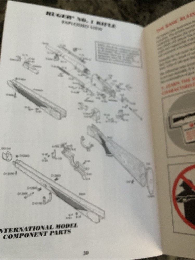 instruction manual for Ruger number one single shot rifles