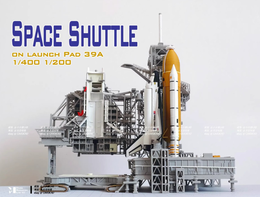 1/400 1/200 Space Shuttle on Launch PAD 3D Printing Model Builded Full Set