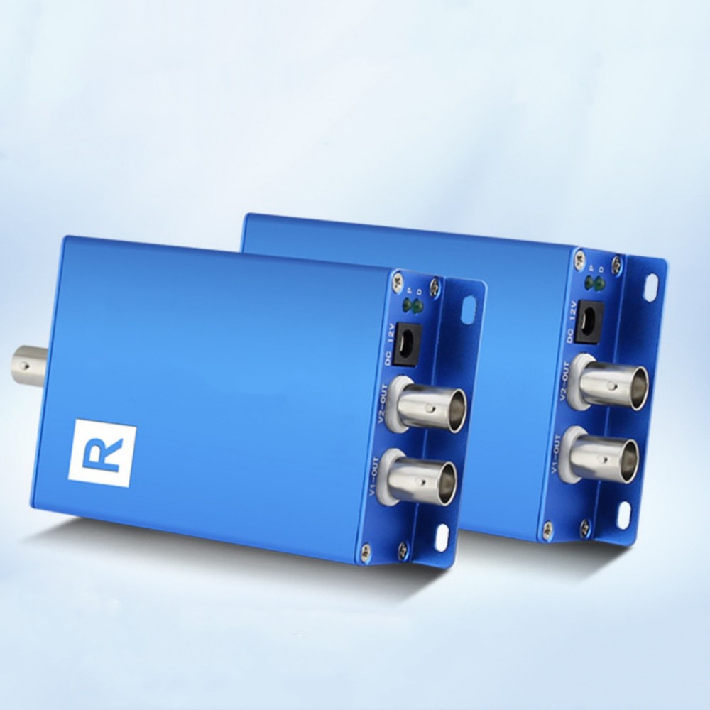 Two-Channel Video Multiplexer Coaxial Expander Adder For Analog Camera BNC