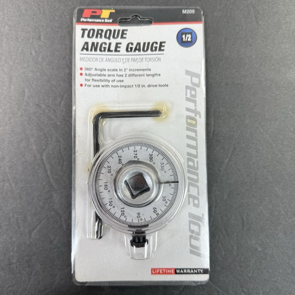 Performance Tool M205 Torque Angle Gauge 1/2” Drive