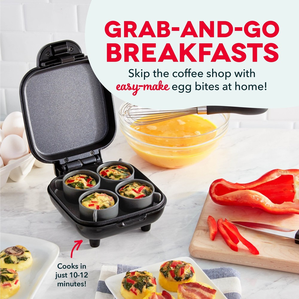 Egg Bite Maker, Makes 4 Egg Bites, Black