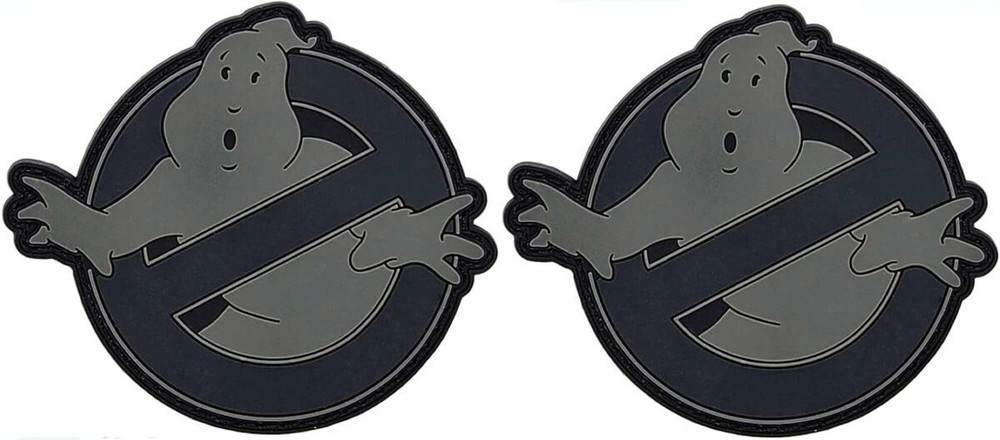 Ghostbusters No Ghost PVC RUBBER MORALE PATCH  | 2PC Hook Backing 3D PVC - 3"