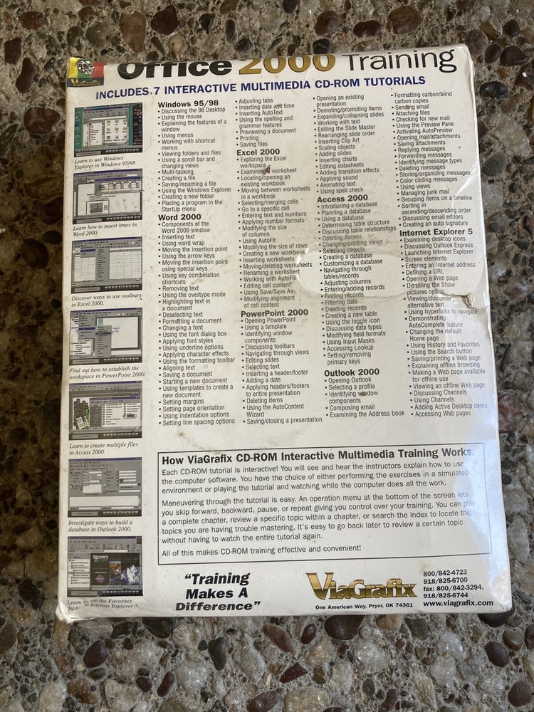 Microsoft Office 2000 Office Outlook Windows 98/ME CD Training