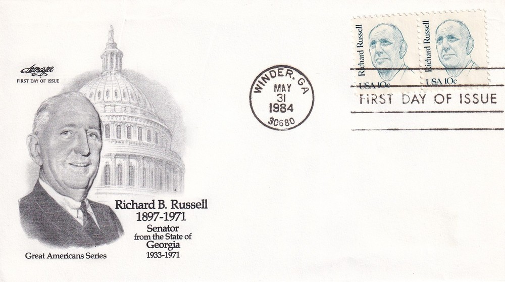 STAMP SCOTT 1853 "Richard Russell" 10 CENT 1984 FDC - B