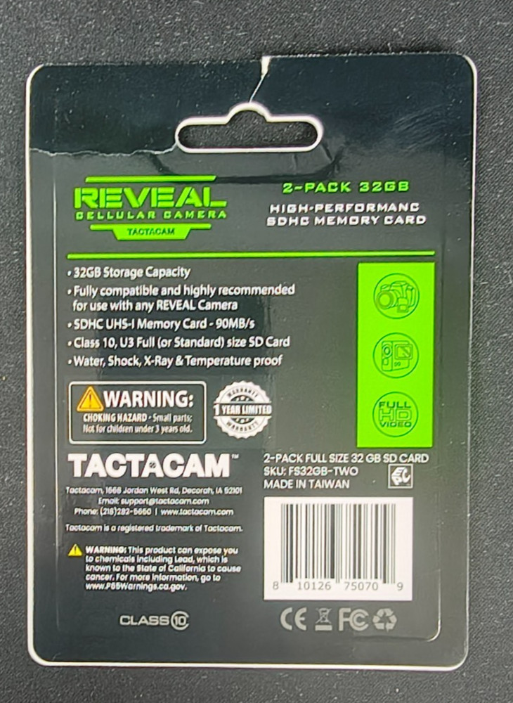 Reveal Cellular Camera High Performance SDHC Memory Card 32GB 2PACK