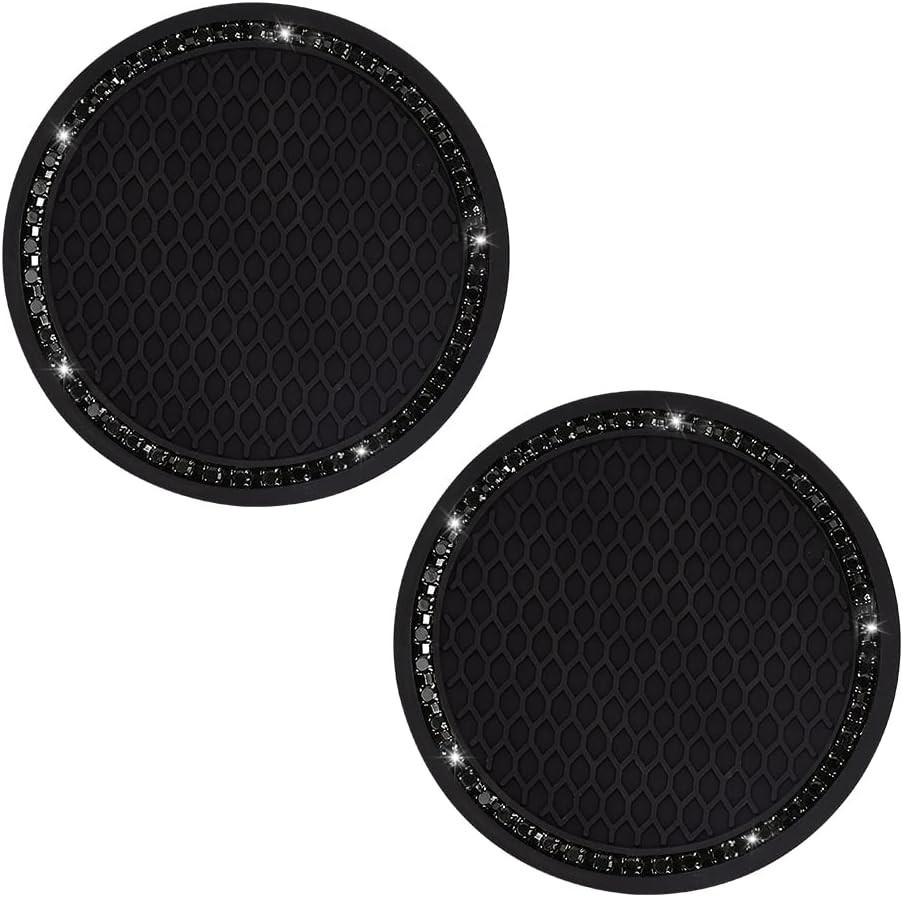 Car Cup Holder Coaster, 2 Pack Universal Bling Vehicle Insert 2.75" Diameter,...
