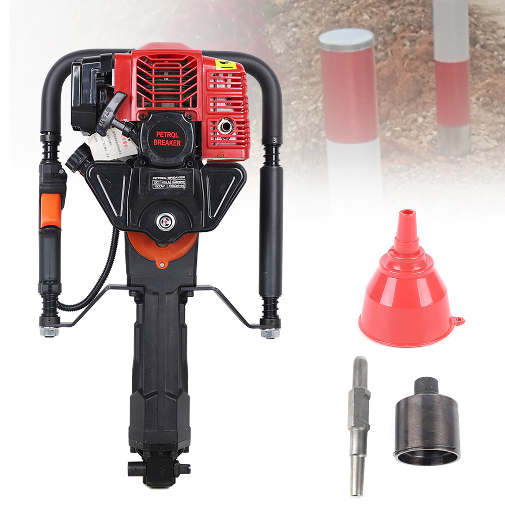 2 Stroke Gas-Powered T Post Driver 52CC Farm Fence Push Hand Pull Start Engine