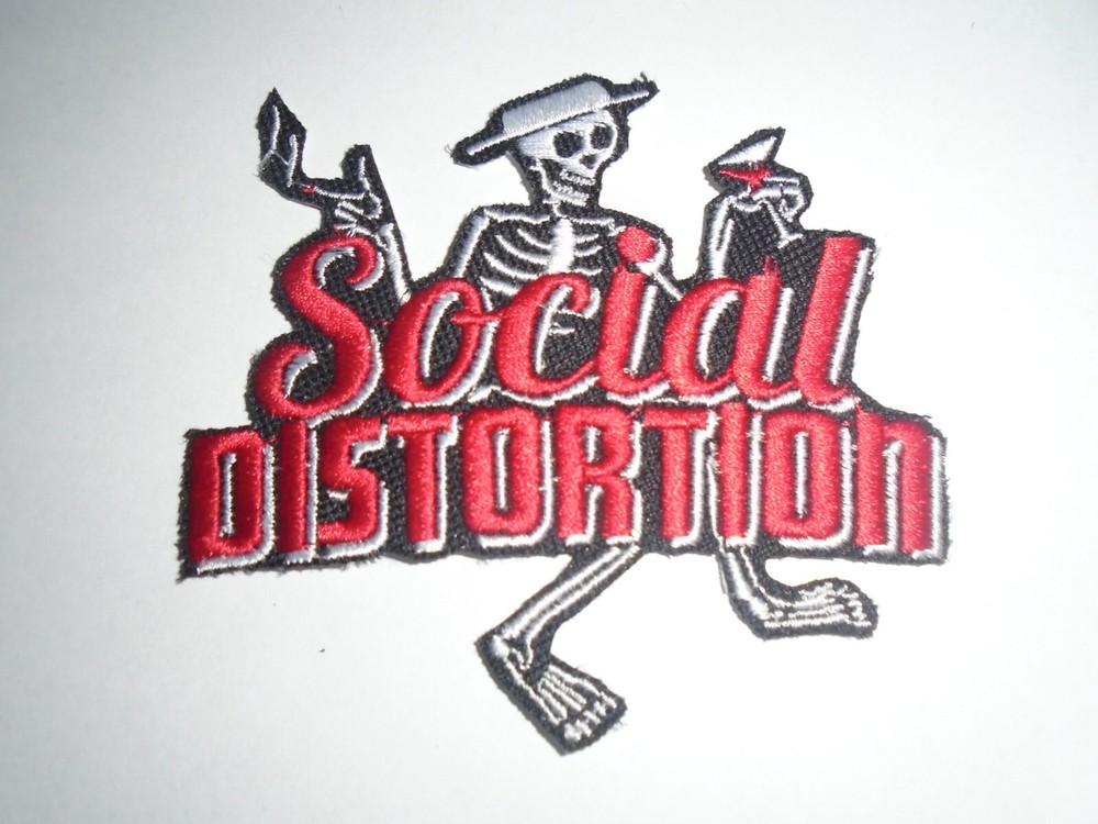 SOCIAL DISTORTION IRON ON EMBROIDERED PATCH