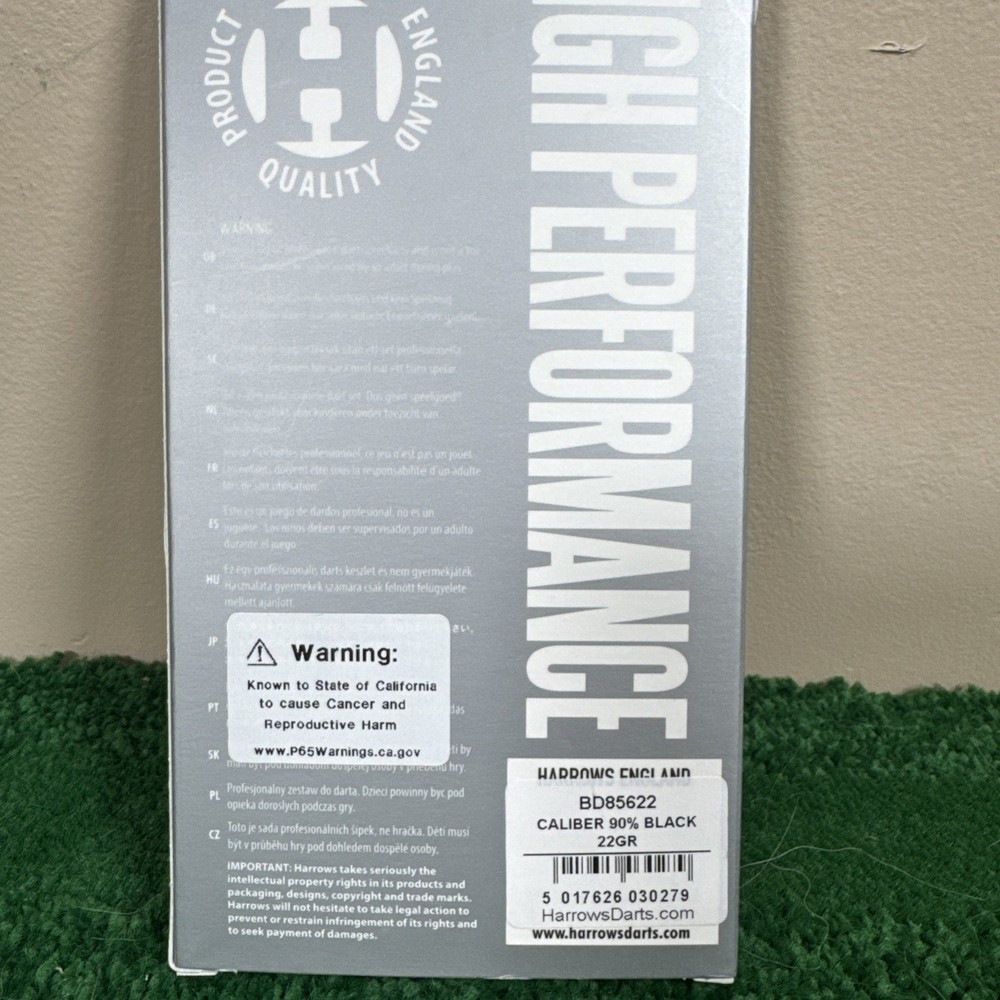 Harrow High Performance Darts- Caliber 90% Black 22gr