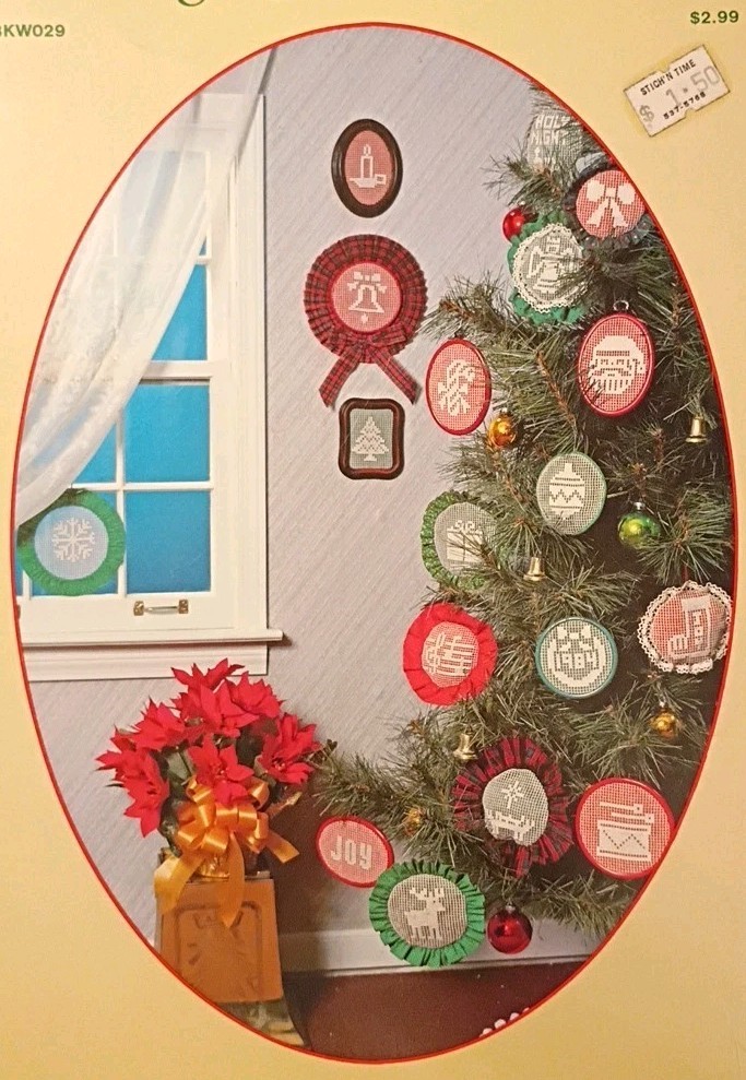 Holiday Lace Net Darning 18 Christmas Designs Crsft Library Pattern Leaflet