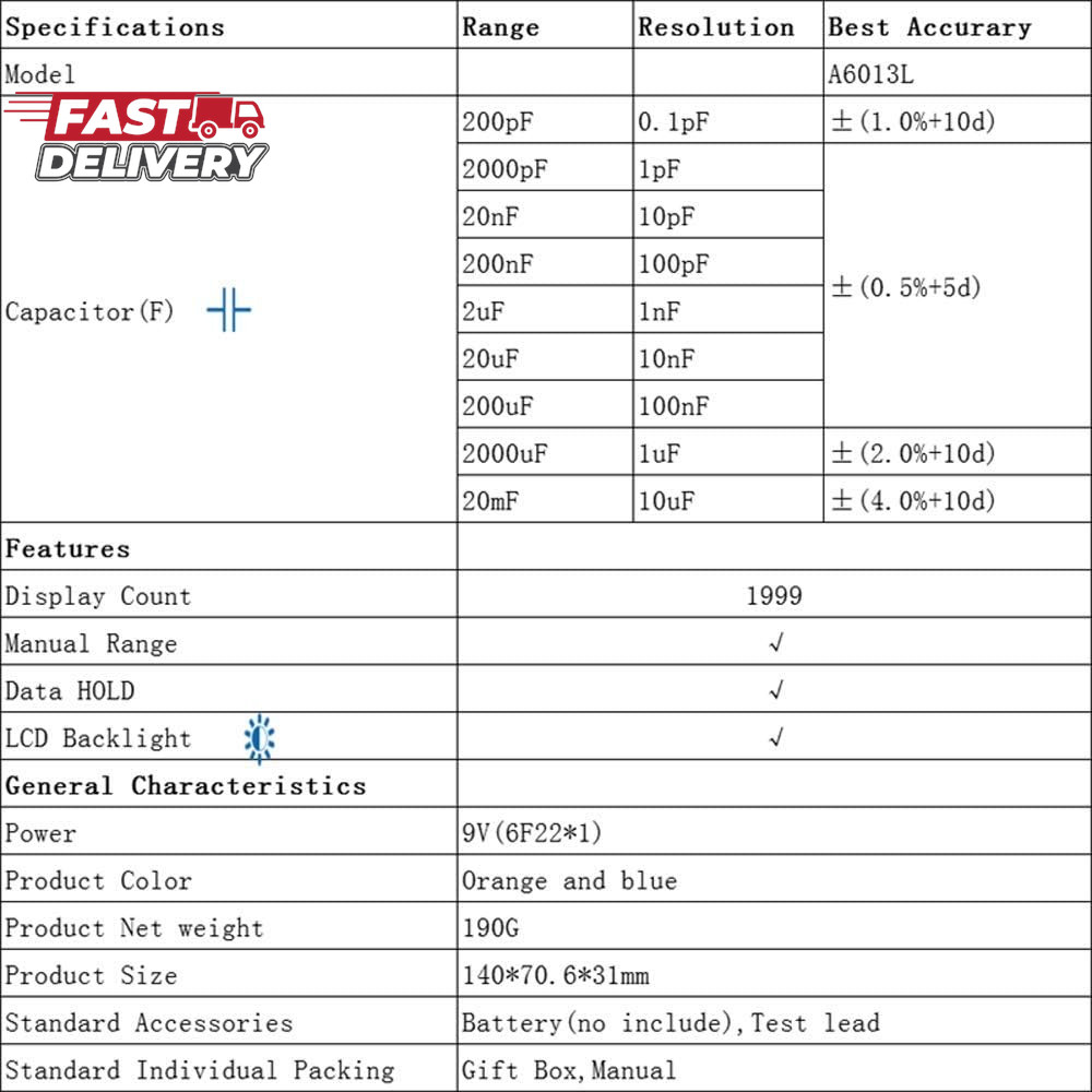 Honeytek A6013L Capacitor Tester