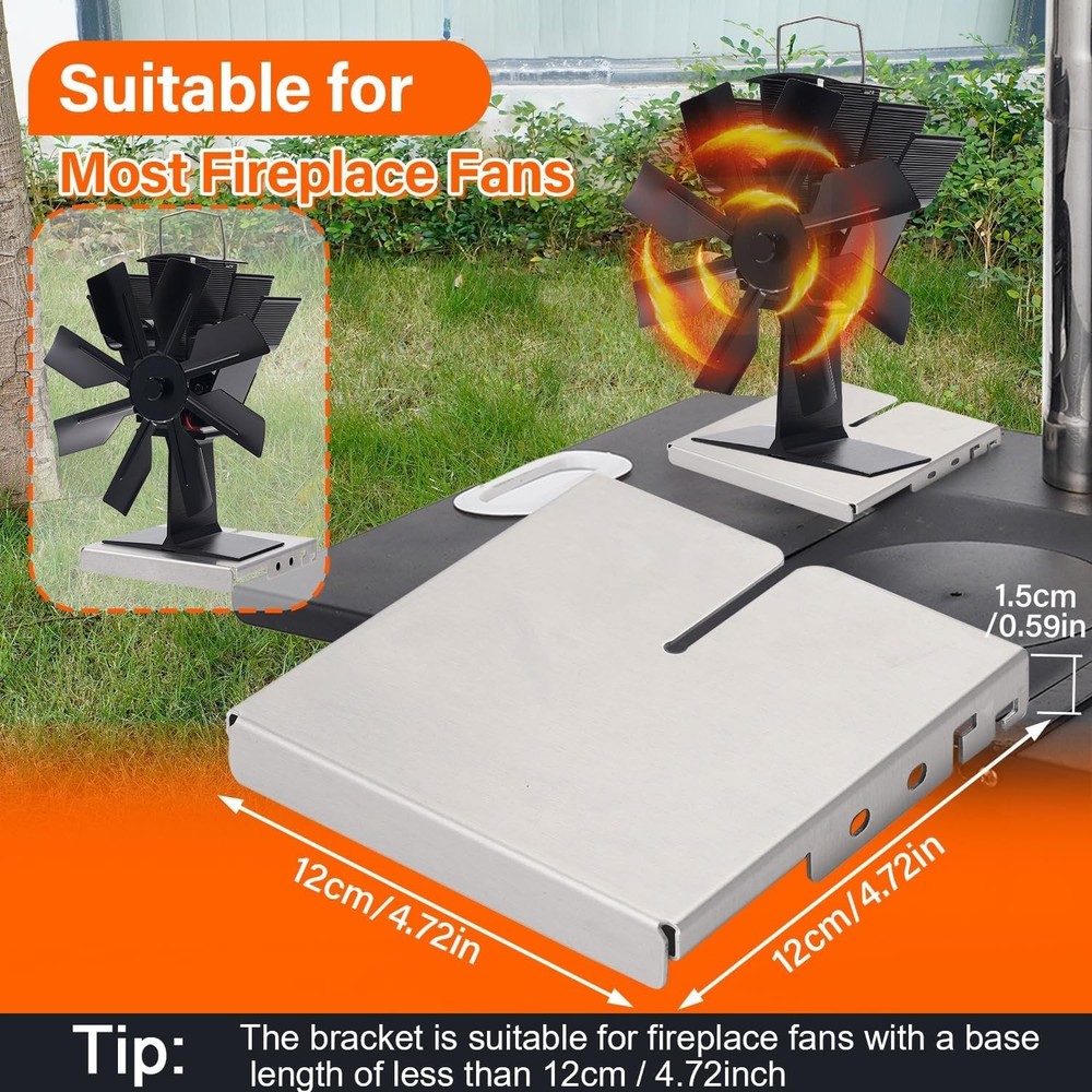 Durable Heat-Powered Fireplace Fan Bracket for Optimal Warmth Distribution