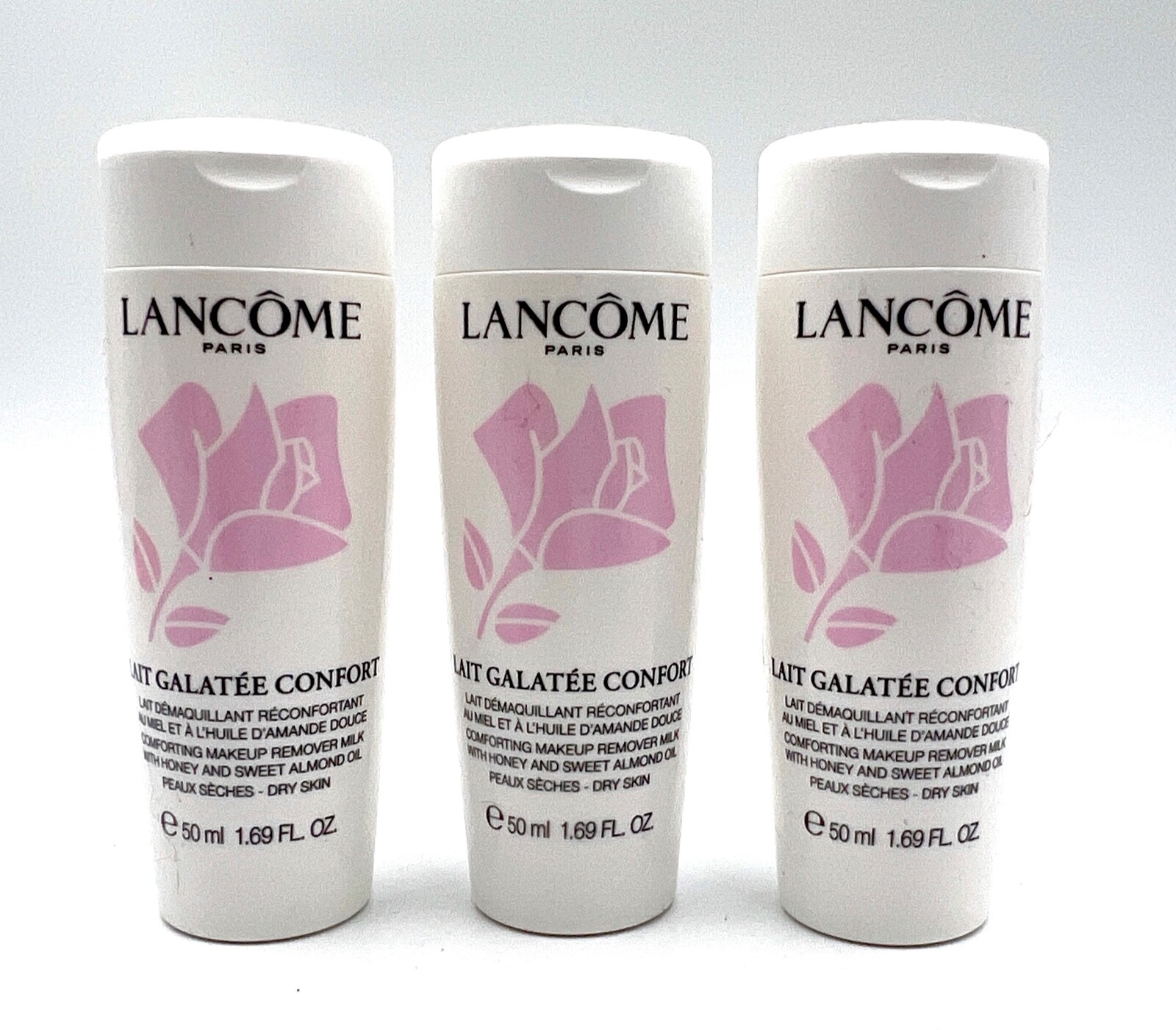 3 x Lancome Lait Galatee Confort Comforting Makeup Remover Milk~1.69oz*3= 5.1 oz