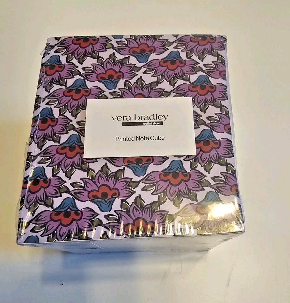 Vera Bradley Scaevola Fan PRINTED NOTE CUBE (New & Sealed)
