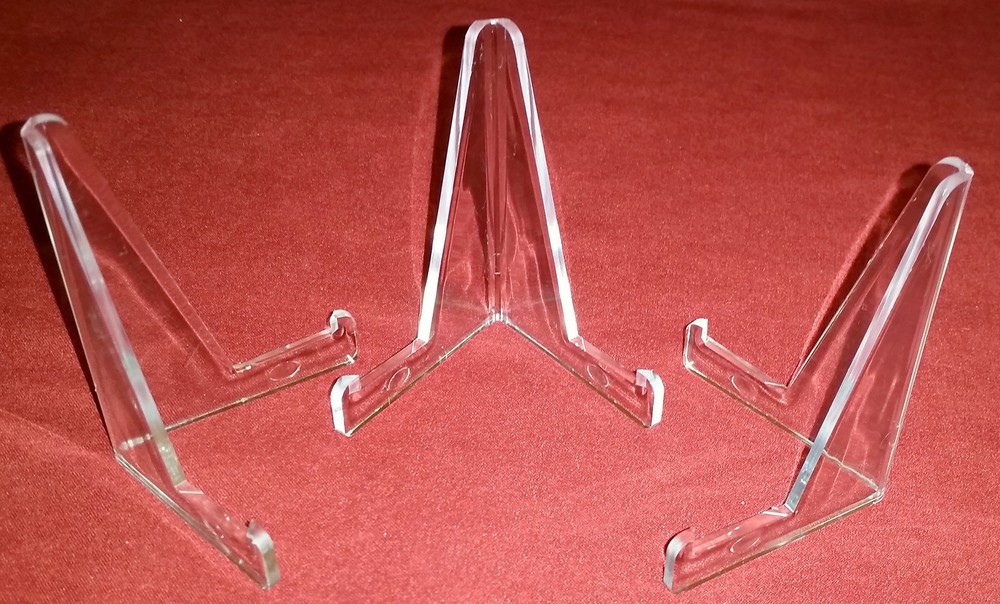 *12 Small Plus 3-3/8" Clear Acrylic Display Stand Easels