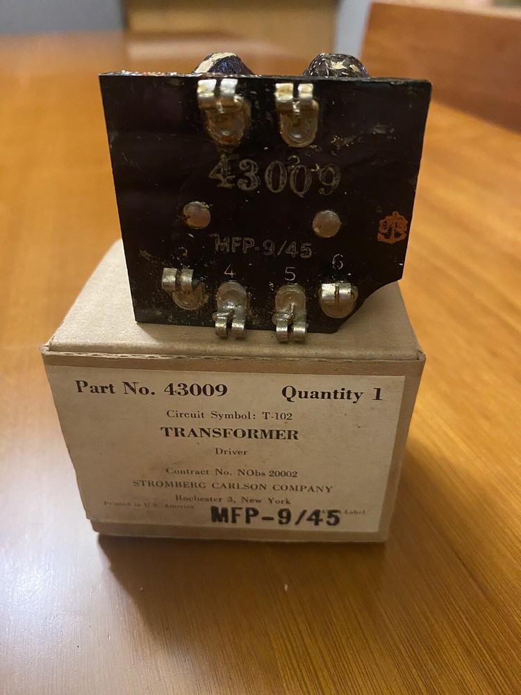 Vintage Transformer Driver Electrical Power US Navy Stromberg Carlson 43009