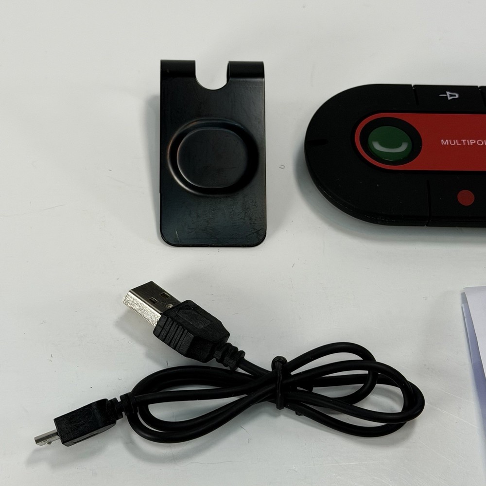 Bluetooth 4.1 Handsfree Car Kit Sun Visor Speakerphone Multipoint Wireless Auto