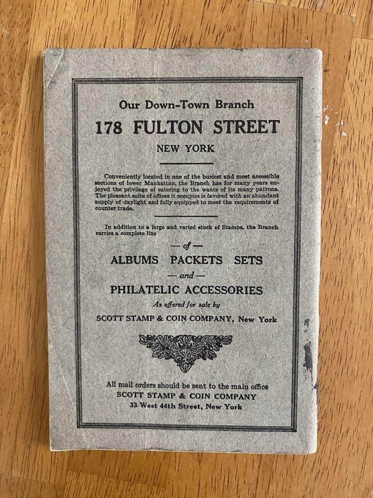 1921 Edition - Scott Stamp & Coin Co. - Stamp and Descriptive List Catalogue