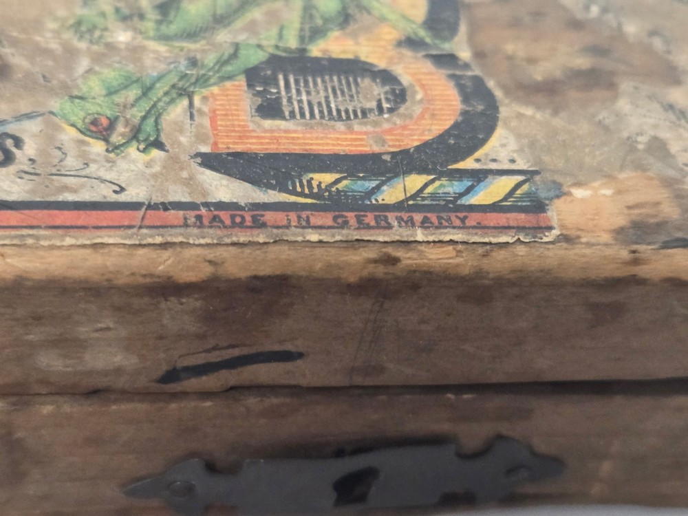 Antique Wood Pencil Box